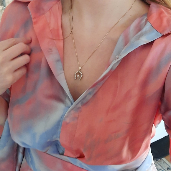 Kilentar silk wrap tie dye dress - Picture 4 of 6